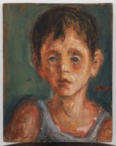 חיים אתר, "דיוקן גולדברג", 1940. אוסף משכן לאמנות עין-חרוד