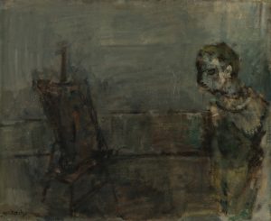 משה מוקדי. דיוקן עצמי, 1949, אוסף משכן לאמנות עין חרוד.
